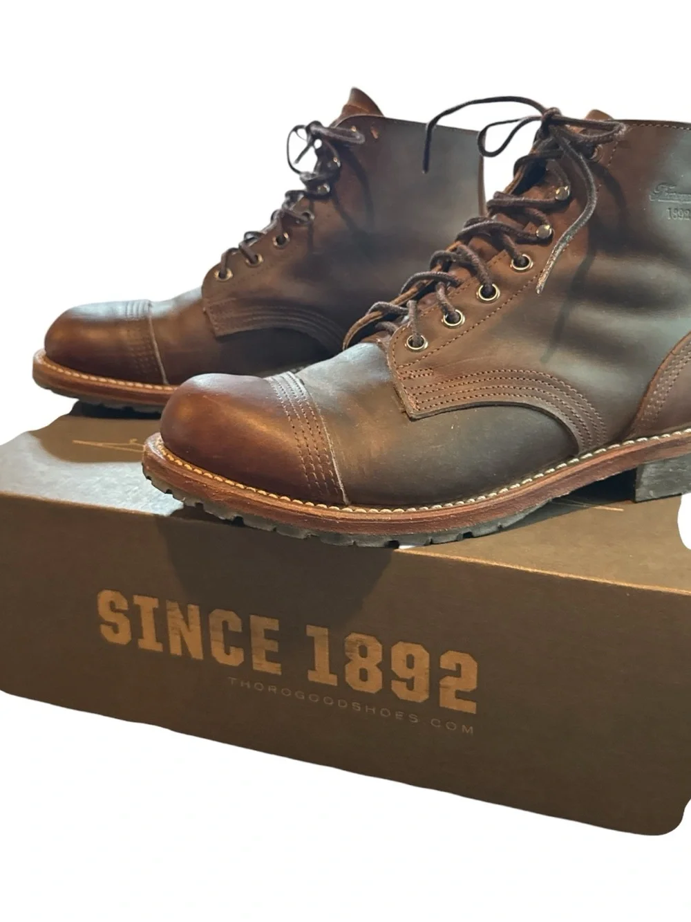 Thorogood 1892 Dodgeville Dark Brown Leather Lace-Up Boots Mens 7.5D/ Woman’s 9D